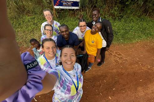 Volunteer Team on Road to Clinic