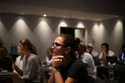 Student engaged during a classroom session