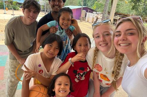 Smiles with students