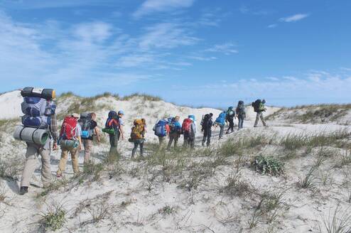 Students Trekking