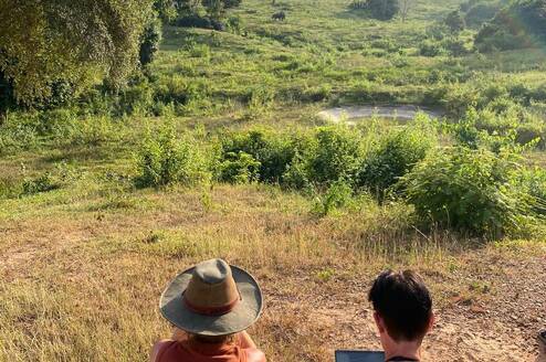 Conducting behavioural research on wild elephants in Kuiburi National Park