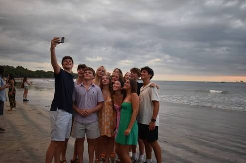 Teens on the beach in Costa Rica