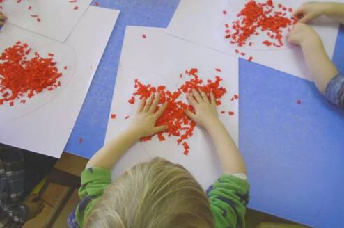 Volunteers in a childrens education and arts project in Ireland
