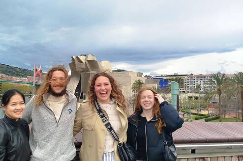 Students at Guggenheim in Bilbao