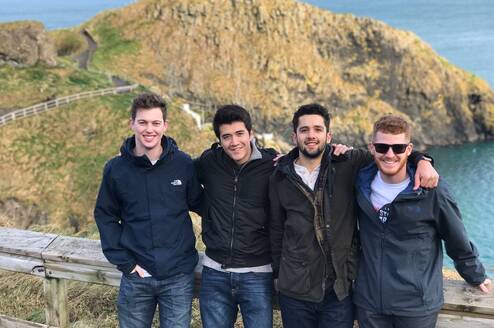 IFSA students visit Giant's causeway in Northern Ireland during a program excursion.