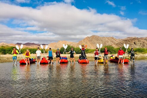 Warriors take on the Orange River in a river rafting adventure