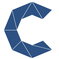 MGSU logo; Blue letter "C"; Geometric combination formed as "C"