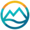 Mountains with a flowing river represented as a Slotrips logo