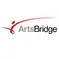 The words "ArtsBridge" in grey & black font with a decorative red swoosh above.