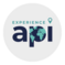 The words Experience API on a gray circle background