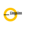 A yellow circle that is hollow with a thick border has the text 'Lingoinn' written across it in dark, bold font.