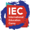 A blue and red logo for IEC. International Education Camp