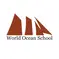 Logo of three red sails above the text "World Ocean School".