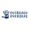 Outreach Overseas Logo with hand and worldmap inside the palm. 