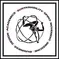 Image of an acrobat in a globe that is designed like an atom 