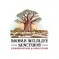 Stylized baobab tree set in a savanna landscape, with the words 'Education and Conservation' written underneath.