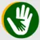 Hands green yellow white