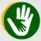 Hands green yellow white