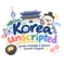 Korea Unscripted logo with the tagline “Korean Language & Culture Summer Program,” featuring Korean landmarks, a bird in a traditional hat, and bibimbap.