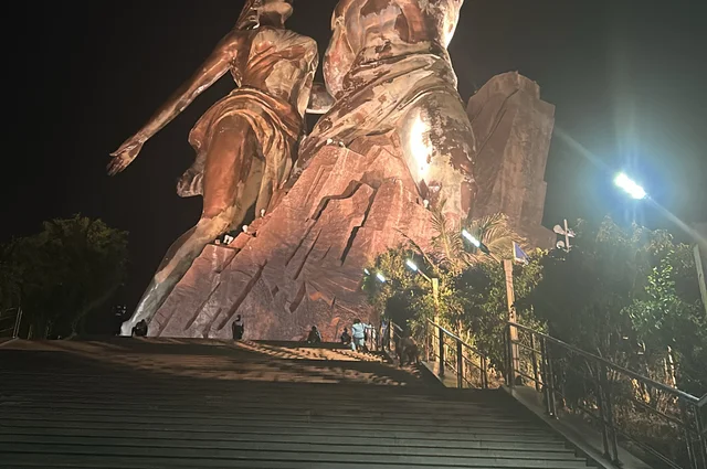 tallest statue in africa was in the capital where we stayed in senegal