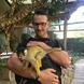 man with animal