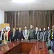 Mohammad Tamimi with his class of students