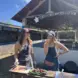 Juliette and friend eating Balinese fruit