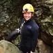 Leah adventuring through caves
