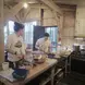 Ella and fellow Seguinland alumni in the kitchen