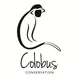 the logo has the organization name ans a drawn photo of a colobus monkey