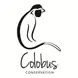 the logo has the organization name ans a drawn photo of a colobus monkey