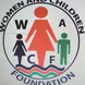 The logo shows a woman touching two children which is a sign of what we do as an organization
