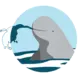 Khmer Ocean Life logo (Irrawaddy dolphin)