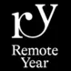 Remote Year Logo - Black background with white font