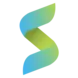 Logo in the shape of the letter S, with blue and green colors which is the brand color of S-Next