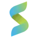 Logo in the shape of the letter S, with blue and green colors which is the brand color of S-Next