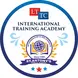 Circular logo featuring the London Teacher Training College (LTTC) initials at the top and the text ‘International Training Academy’ beneath. At the centre is the St. Antony’s Public School emblem with a globe inside an open book, laurel leaves, and the motto ‘Determination is Our Strength – Since 1989.’ Decorative blue flourishes surround the emblem.”