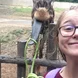 Feeding a giraffe!