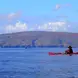 That's me, kayaking on a perfect, glassy day in Maui, looking for humpback whales!