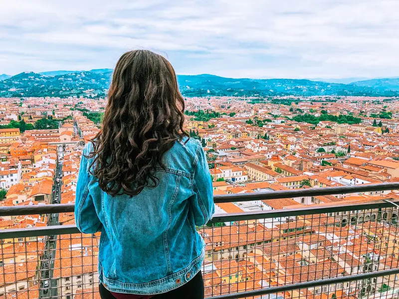 Participant overlooks the city of Florence