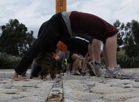 Back bend over the equator