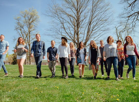 GRBY 16' walking through Lincoln Park in Grand Rapids, MI