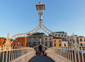 Ha'penny Bridge in Dublin Ireland