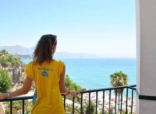 Looking out on the ocean in Spain