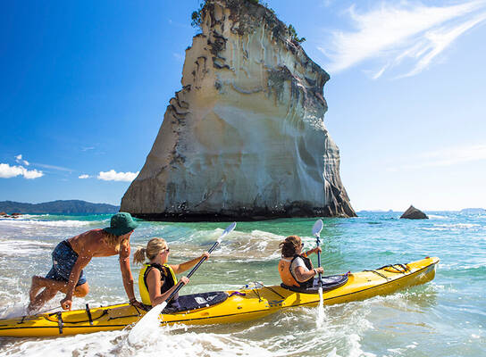 Hahei & Cathedral Cove: Relax into beach life at and explore the paradise of Cathedral Cove, only accessible on foot or by water.