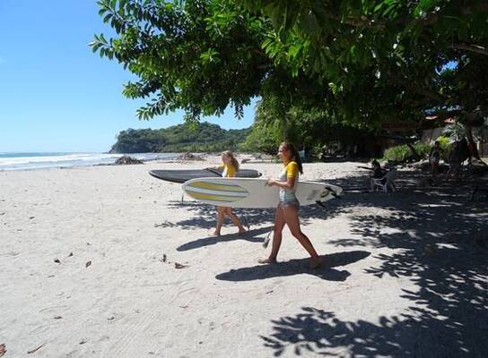 spanish and surfing samara beach costa rica
