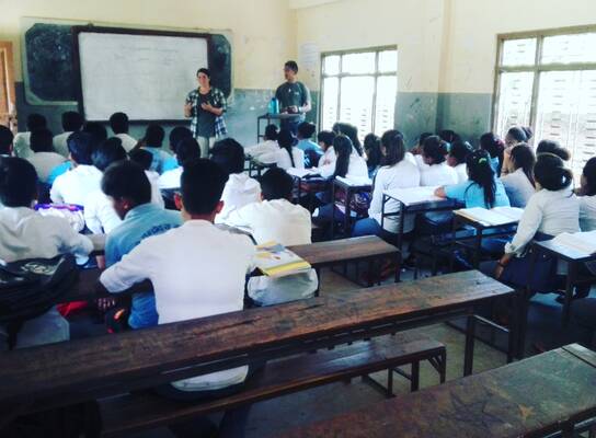 Plastic challange in local school.