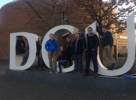 A group of IES Abroad Dublin City University students