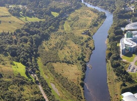 Aerial view of campus
