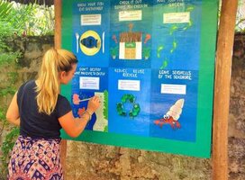 Volunteer on a Gap year program, taking part on community awareness and education